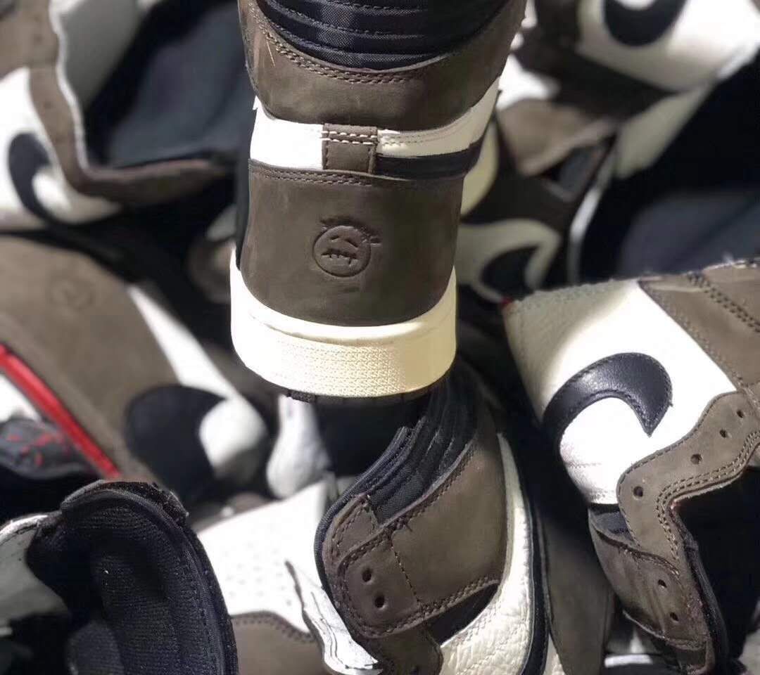 air jordan aj1 travis scott倒勾反钩鬼脸开箱测评细节真假对比