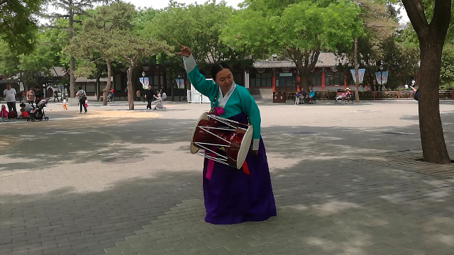 朝鮮長鼓舞鮮花盛開的地方歌曲好聽舞步流暢