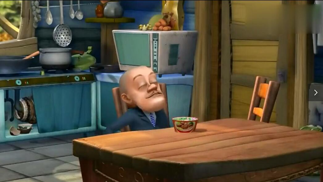 熊出没光头强你穿西装打领带扮大款哪有天上掉馅饼的事啊