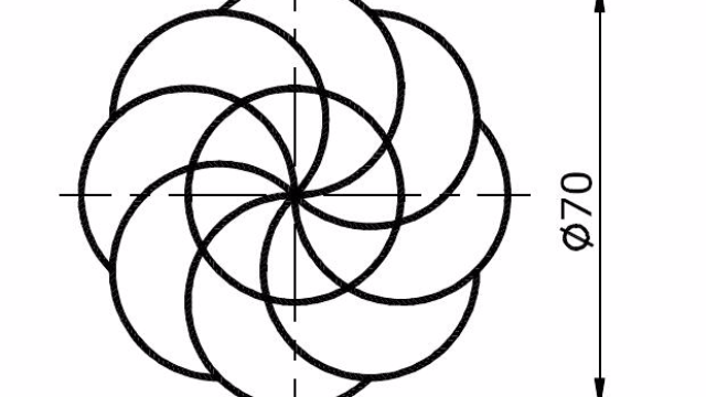 cad基础几何案例九圆相交