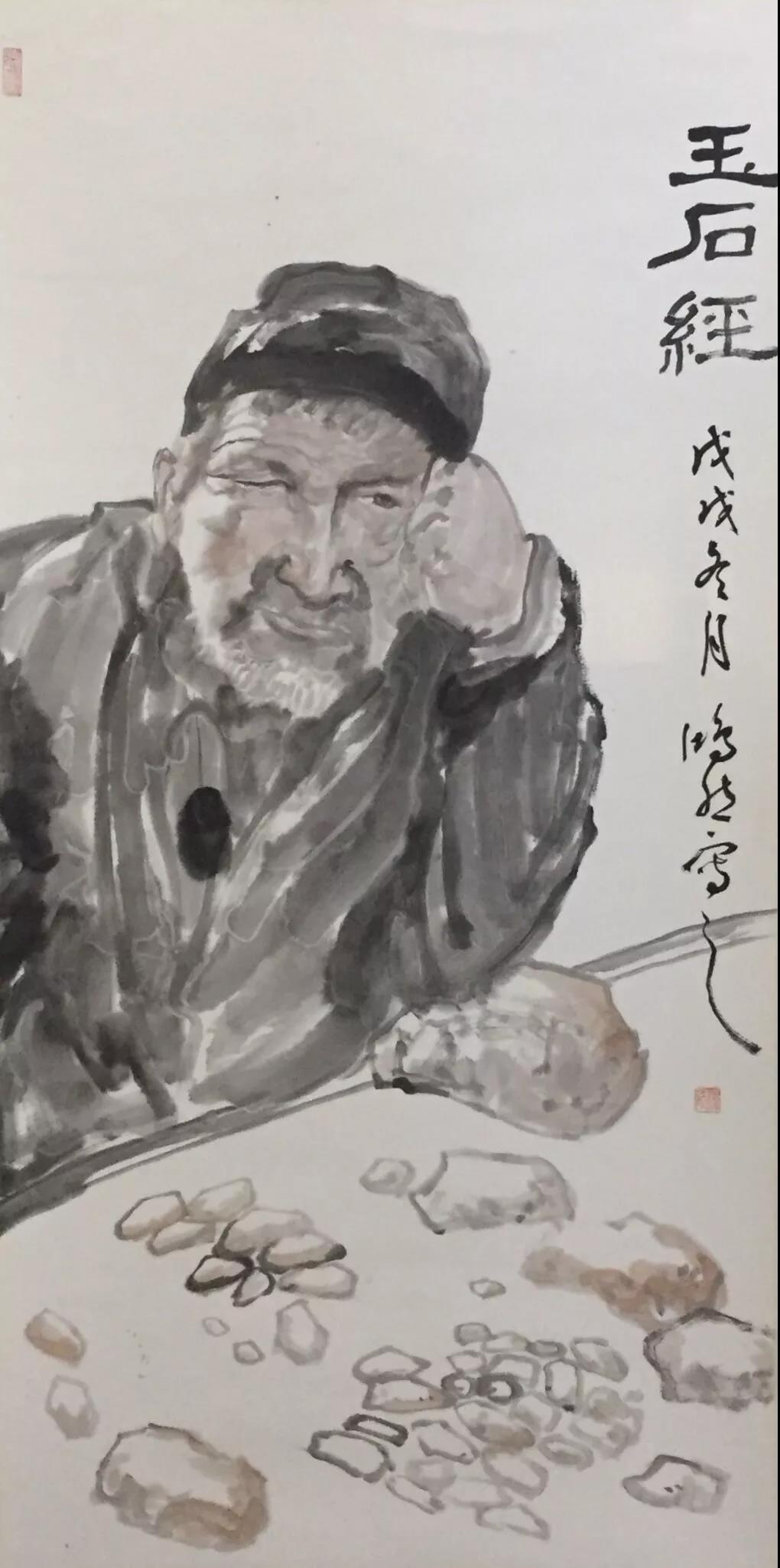 中国画家张鸿然当代水墨人物系列