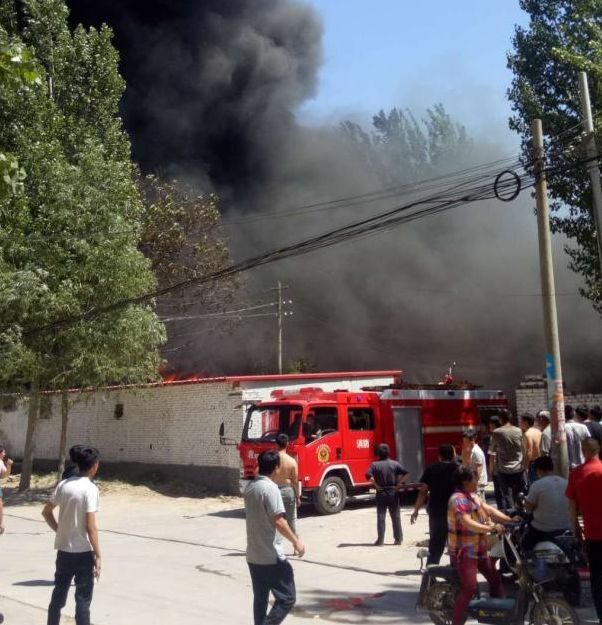 邢台:广宗县塘疃乡一企业发生火灾