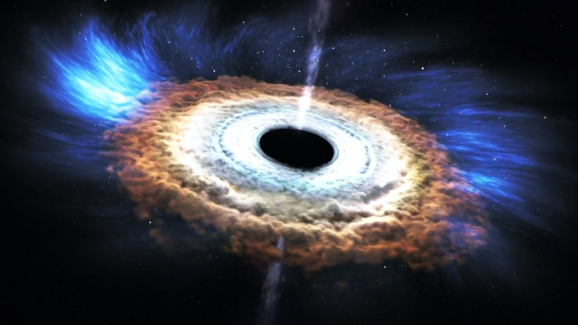 nasa1分钟电脑模拟巨大的黑洞撕裂整个恒星过程