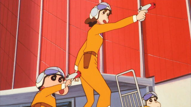 奥特曼怪兽乱入蜡笔小新小新第一次见爸爸这么勇敢呢