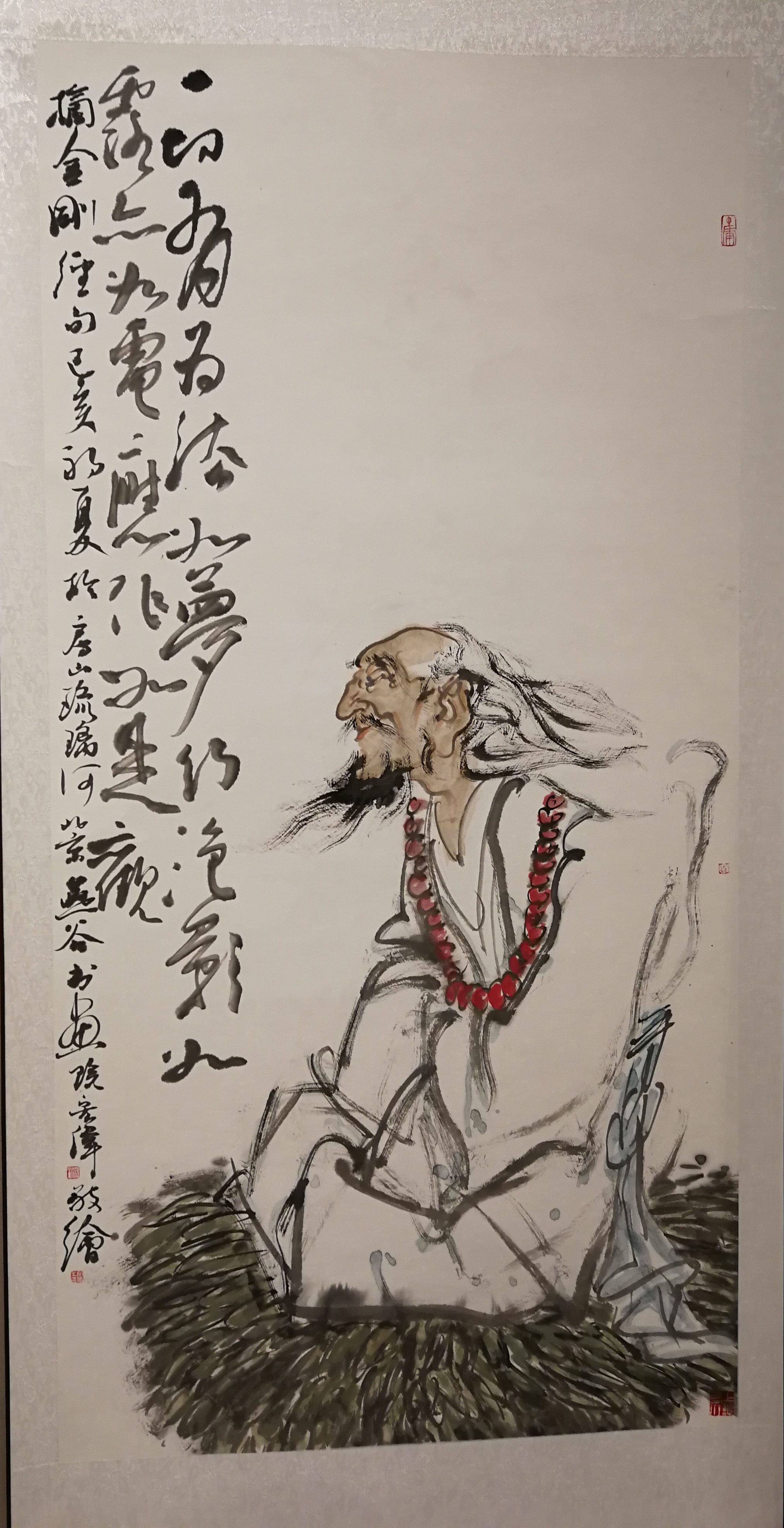 燕谷书画院院长刘志军与名家艺术人脉网记者刘志刚签约书画家刘宣保刘