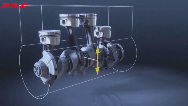 石油化工用发电机组3缸柴油发动机工作原理三维动画