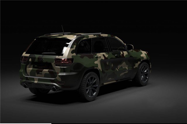 硬派越野的必备物件迷彩绿让jeep大切诺基变得与众不同
