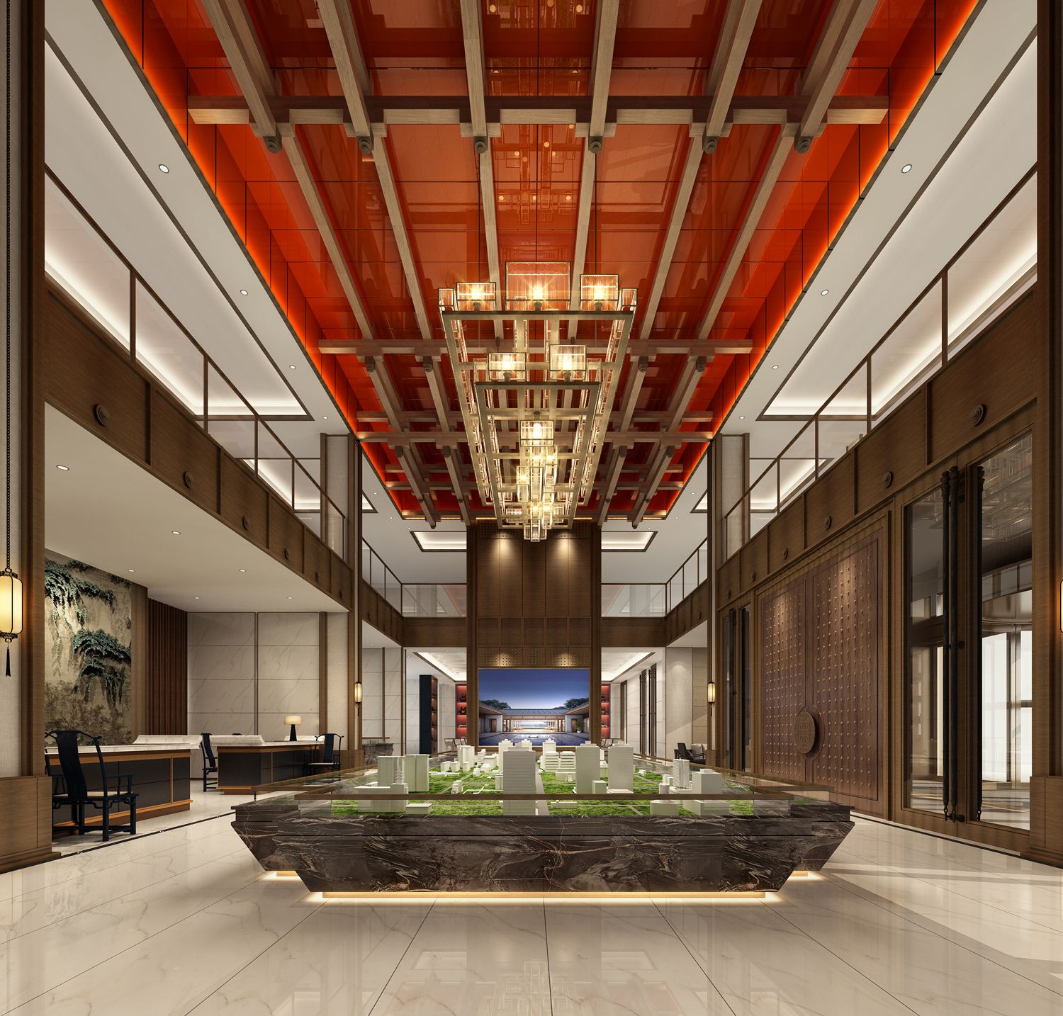 启航小镇营销中心:古典手法与现代韵律打造新中式和谐之美