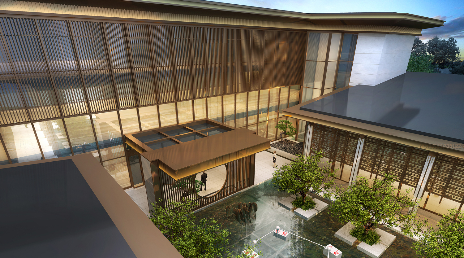 启航小镇营销中心:古典手法与现代韵律打造新中式和谐之美