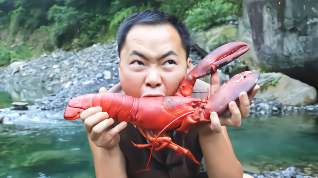 波士顿龙虾就要这样吃到底有多爽看他表情就知道了