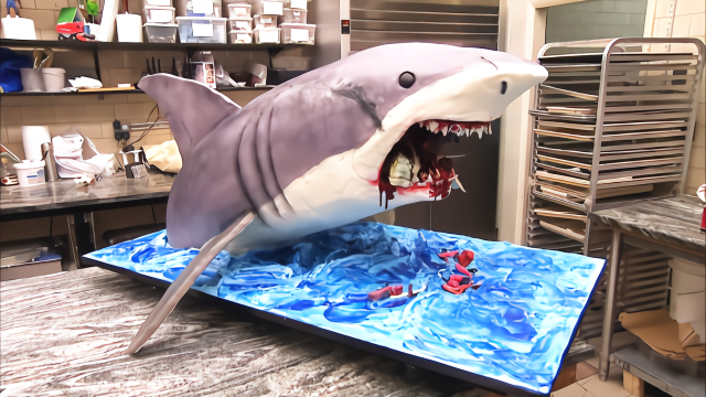 牛人diy鲨鱼蛋糕真是太逼真了