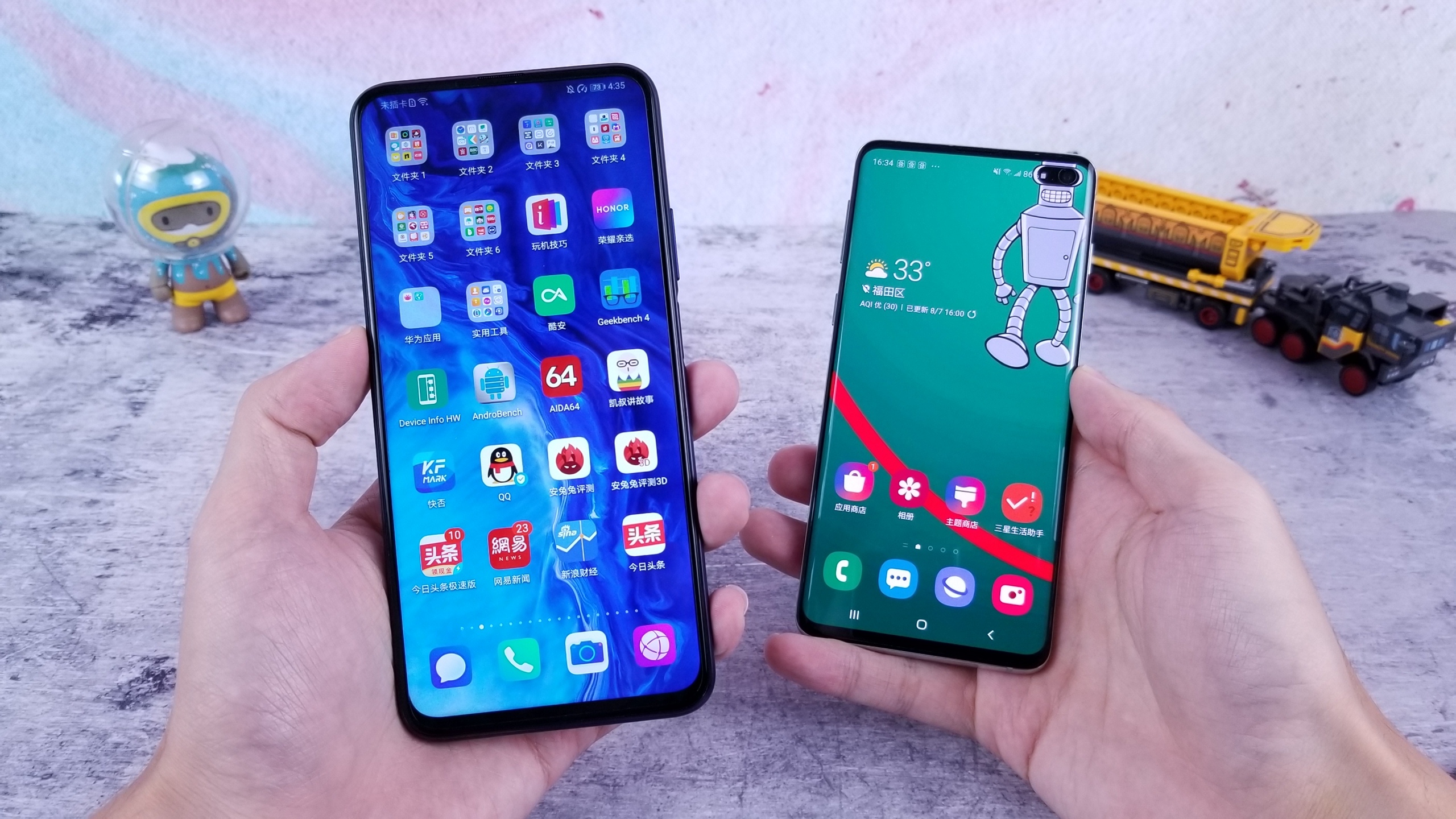 为什么说荣耀9x强?装上1000个应用对比三星s10后,不得不服!