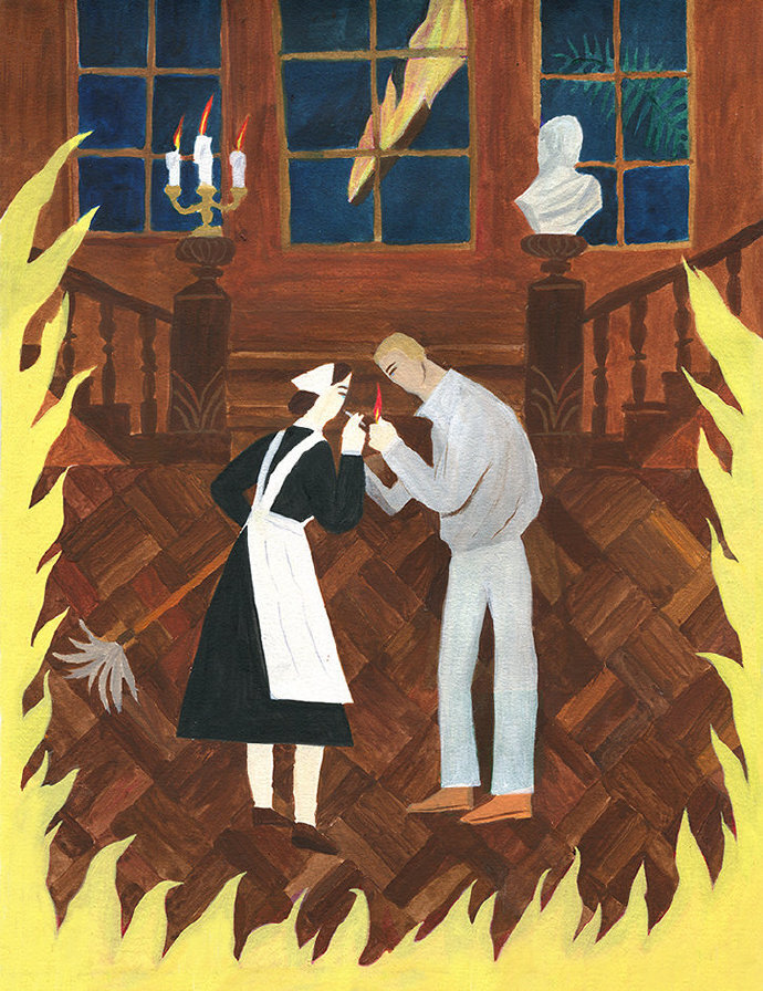 孤独的人 韩国插画师 nano 生活化的场景衬托出内心的孤独