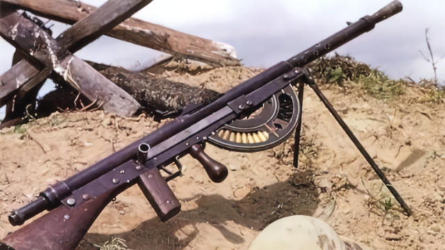 绍沙M1915式8mm机枪图片