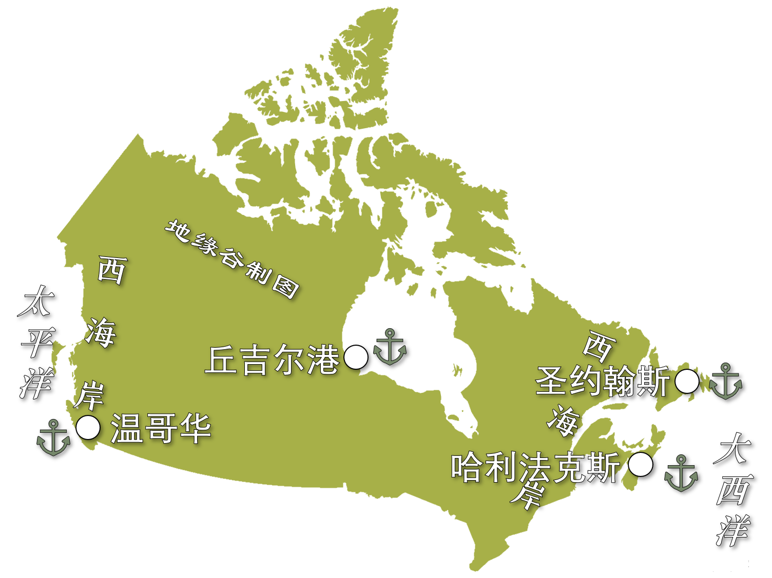 加拿大岛屿地图图片