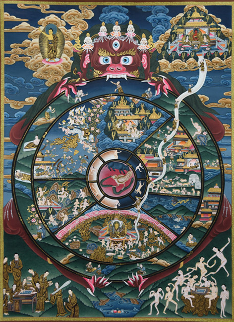 藏传佛教六道轮回图图片