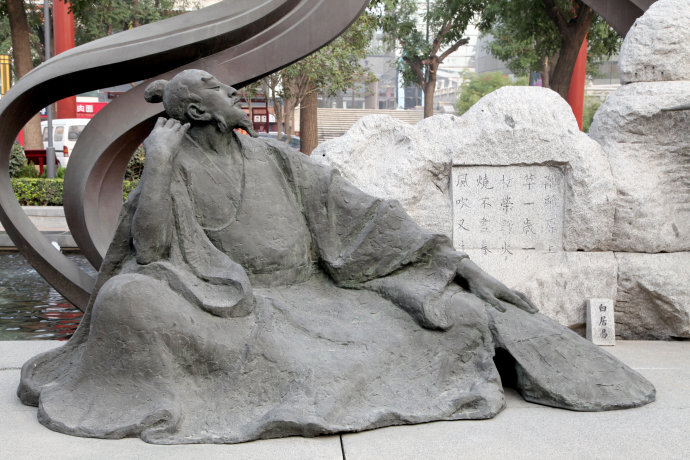 古代书生雕塑 读书人物雕塑 户外广场景观雕塑古代诗人文人雕塑 校园