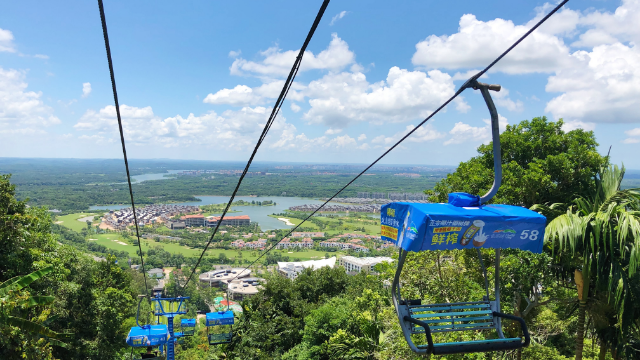 海南琼海白石岭,缆车有那么一点恐怖啊!