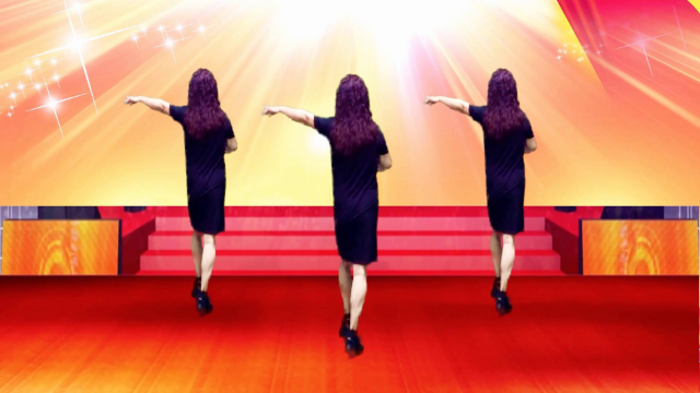 中老年入门级迪斯科教学动感恰恰步背面演示口令分解