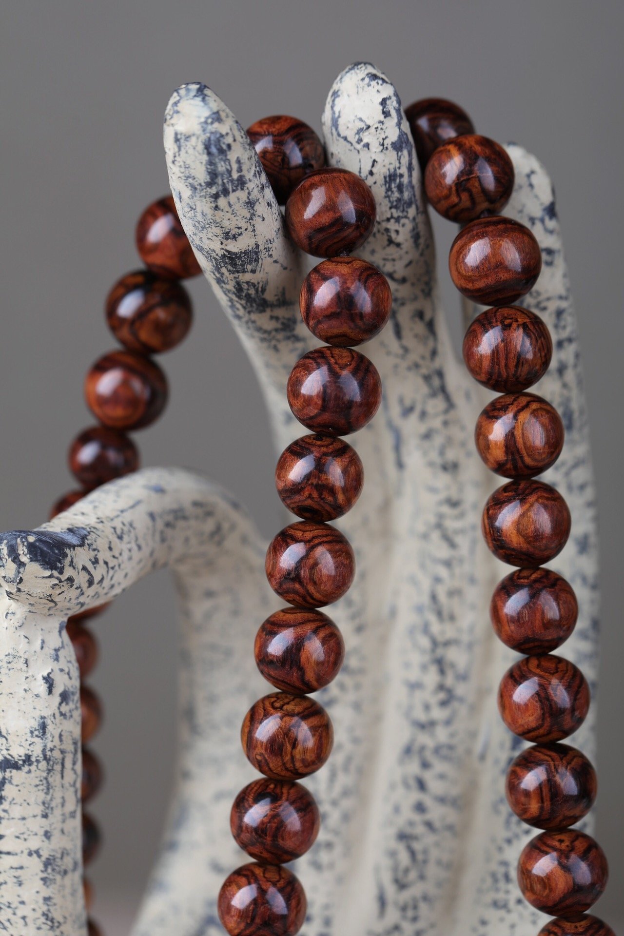 历史光阴雕琢抚摸过的肌肤海南黄花梨达摩珠