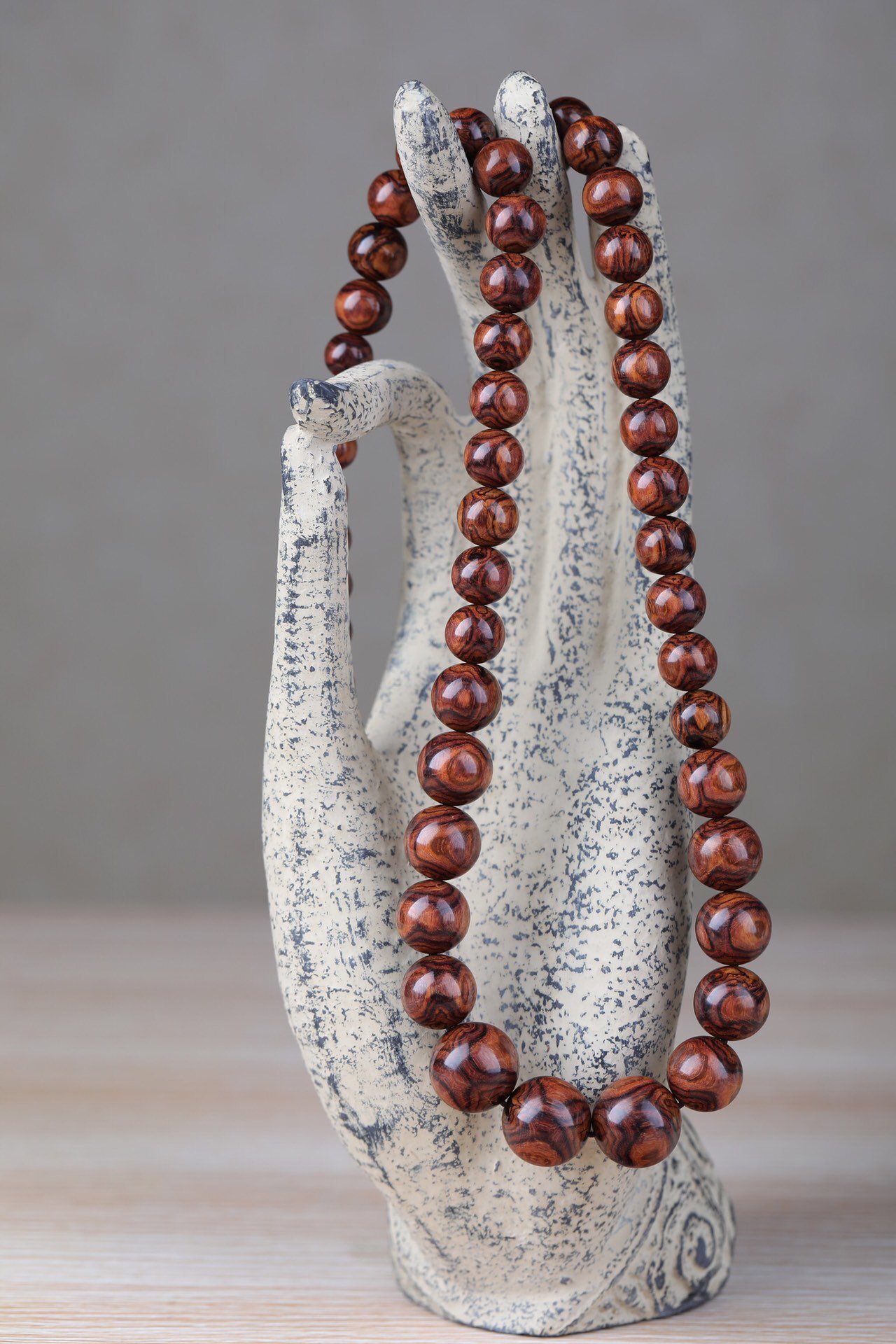 历史光阴雕琢抚摸过的肌肤海南黄花梨达摩珠