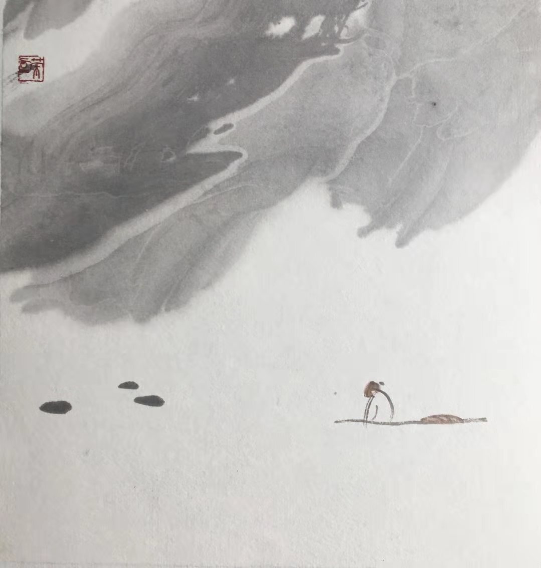 大道至简--当代著名画家米荣国禅意山水小品欣赏