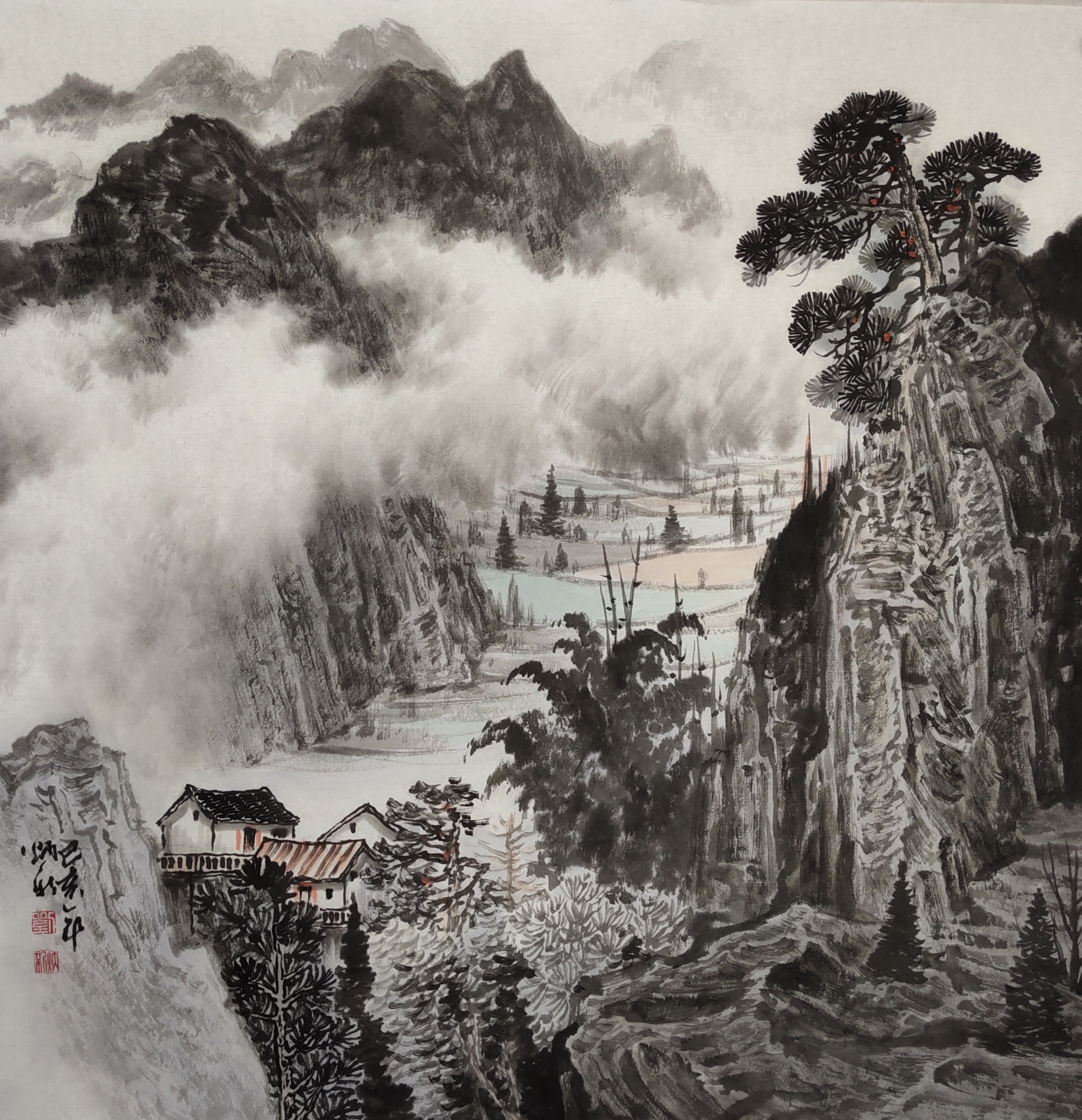 刘炳新山水画作品图片图片