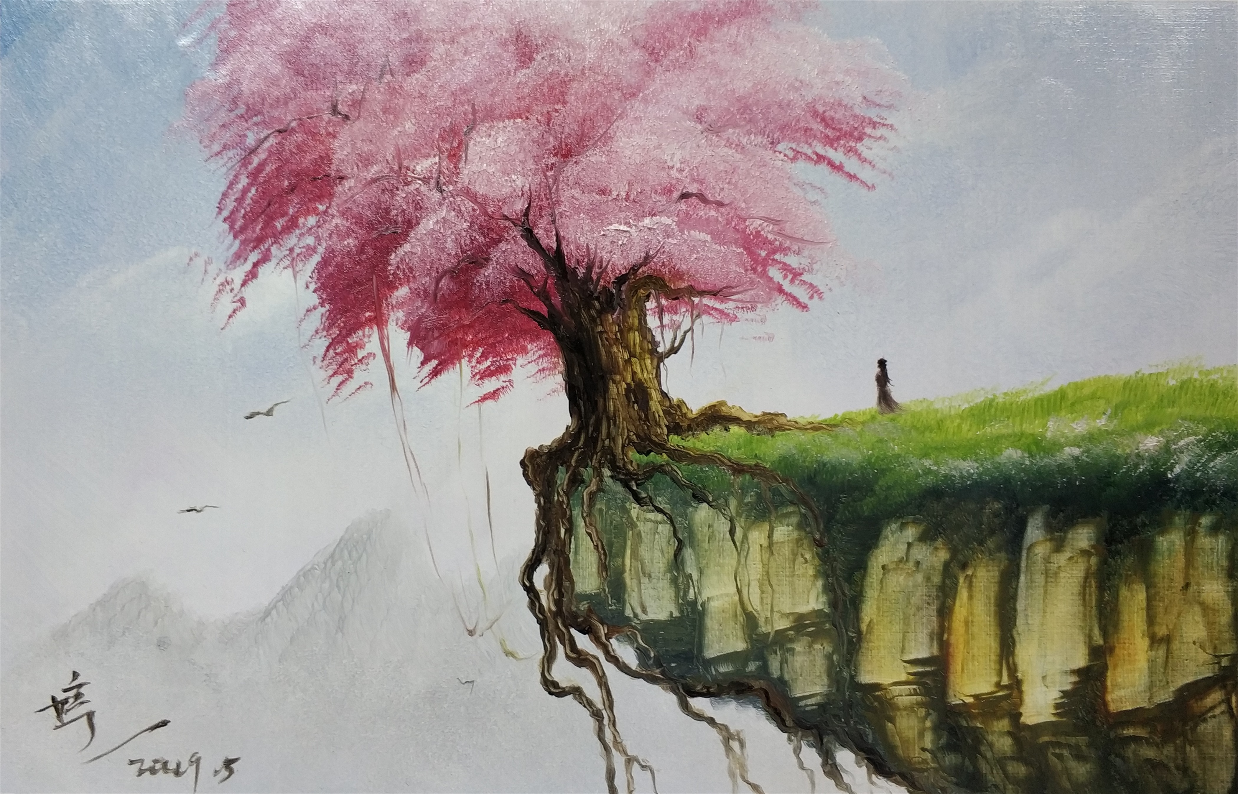 打开凤凰新闻,查看更多高清图片刀画悬崖上的树刀画湖心的树刀画风景