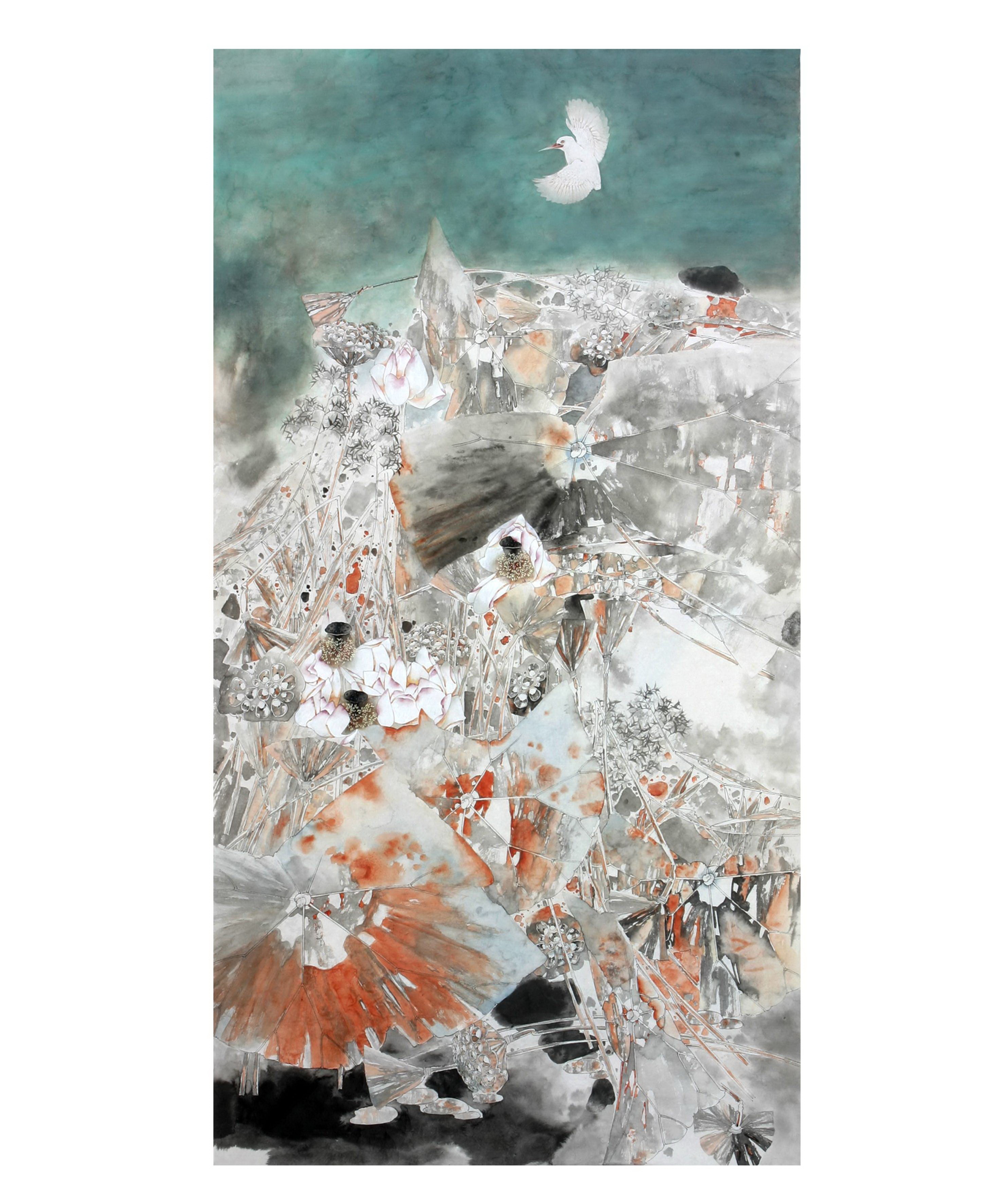 人生如荷天地宽--著名画家张英爱国画作品赏析