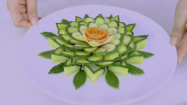 翠玉千层雕花拼盘教程蒲兴生鲜