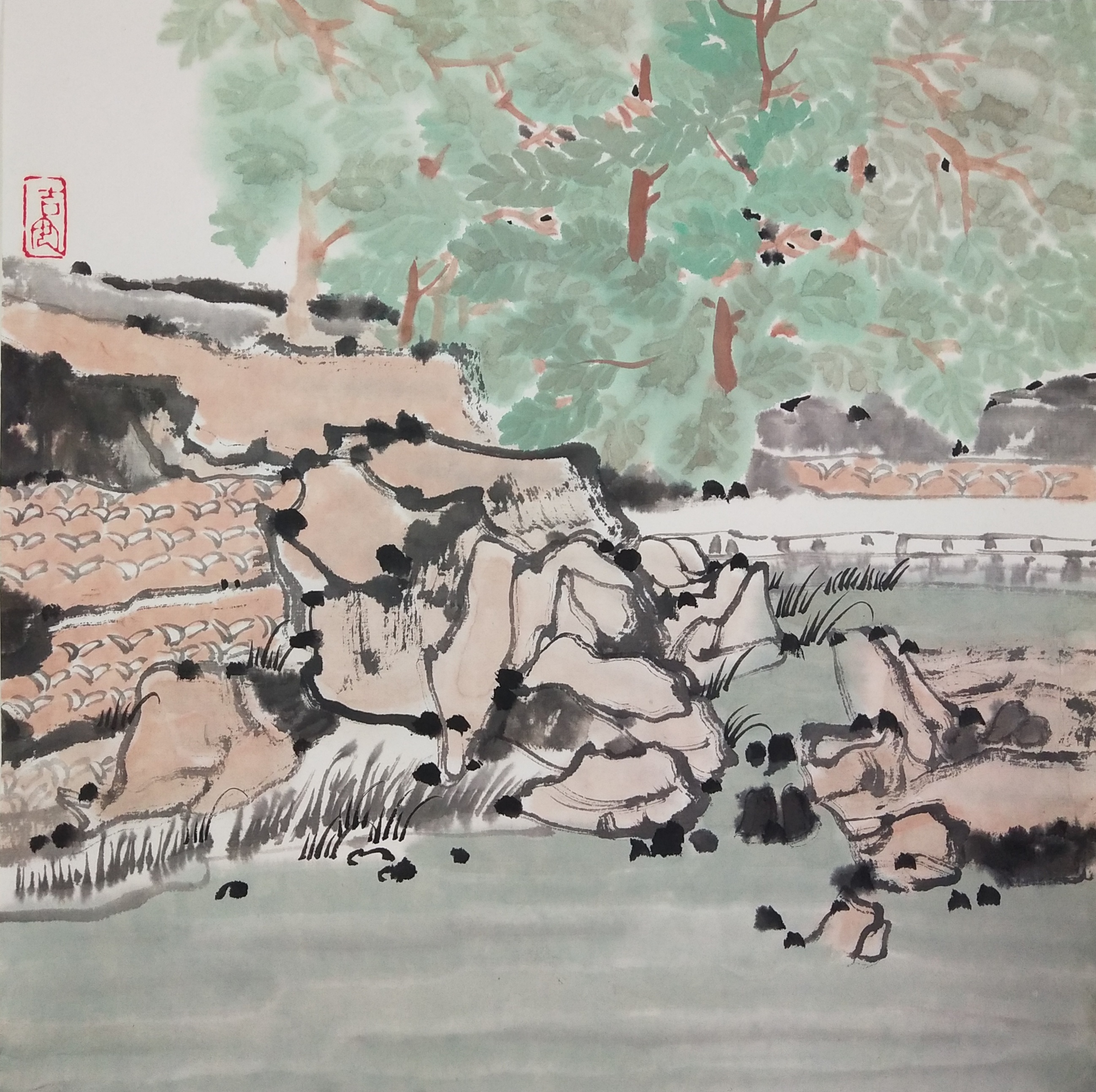 千石景致【武广军中国画作品】写生在路上——蒙山篇