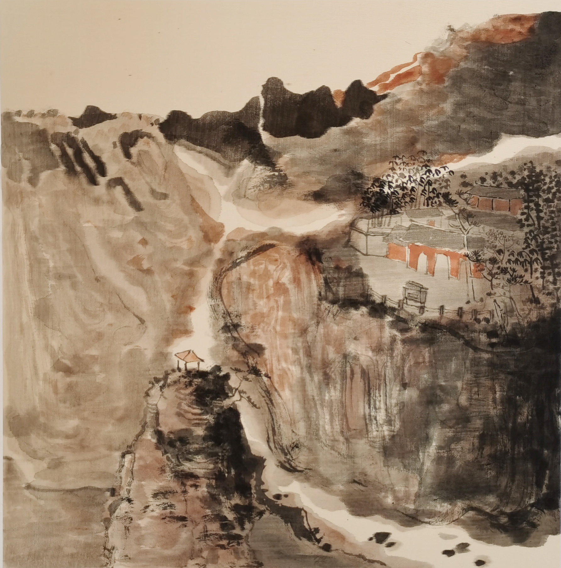 千石景致【武广军中国画作品】写生在路上——齐云山篇