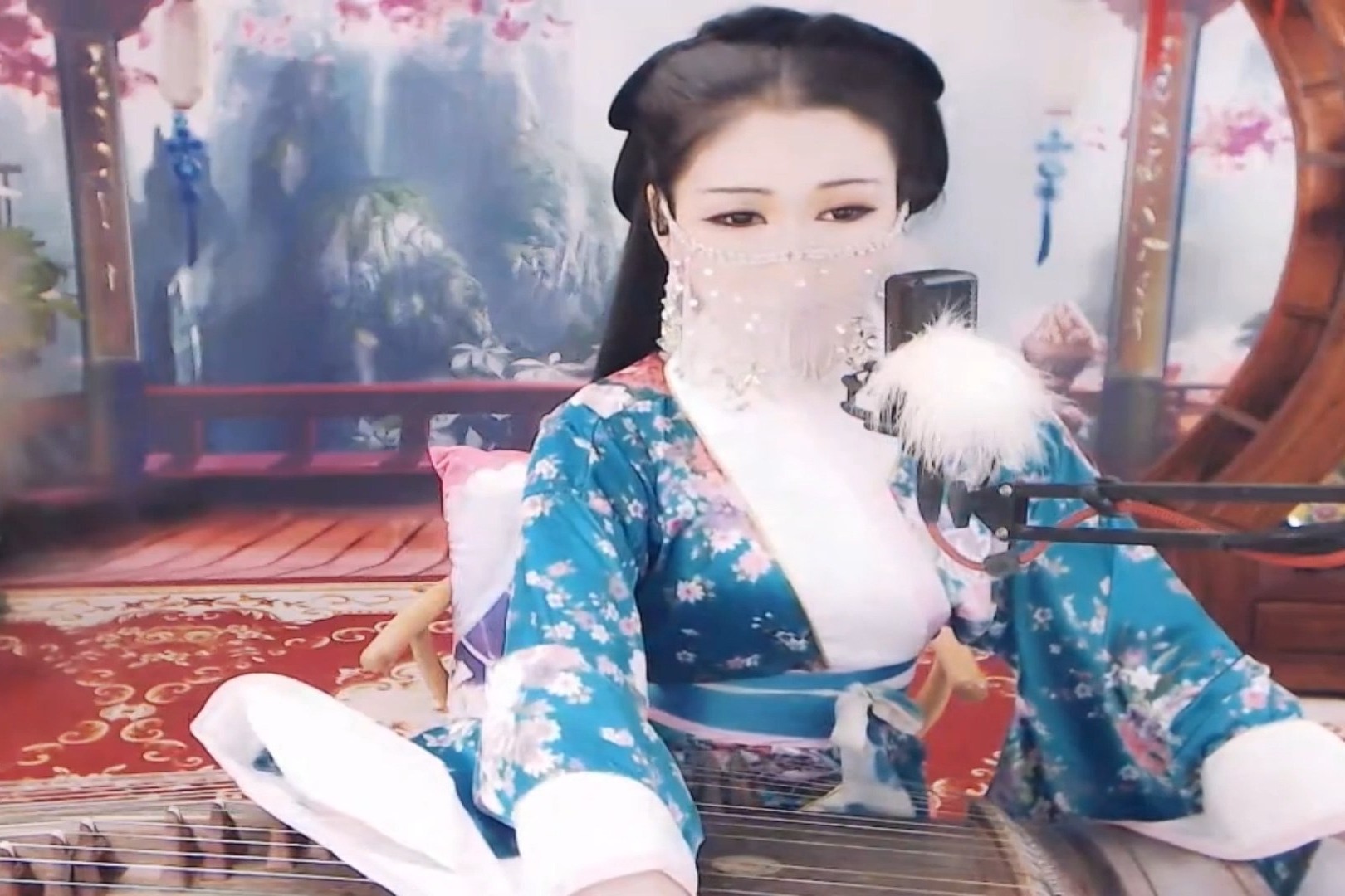 美女主播古筝女儿弹唱醉千年旋律优美好听醉人