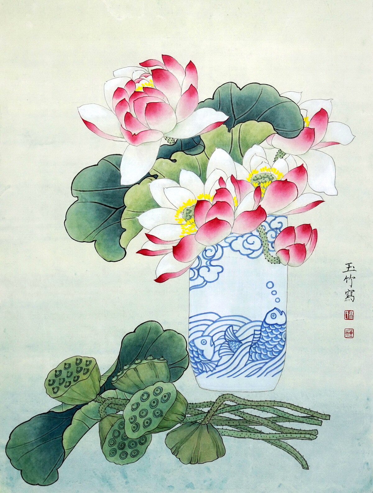 低调的奢华,赏著名美女画家高玉竹的墨彩纷香工笔画