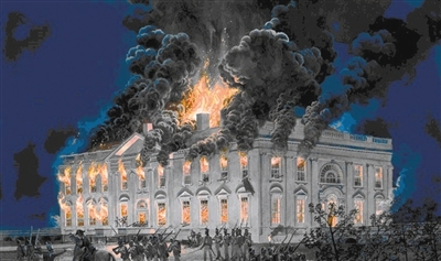 美国之耻:总统逃跑,华盛顿沦陷,白宫和国会大厦被付之一炬