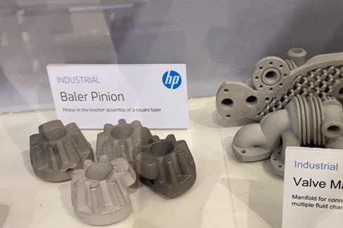 美国惠普HP黏合剂金属喷射3D打印机，批量生产零件