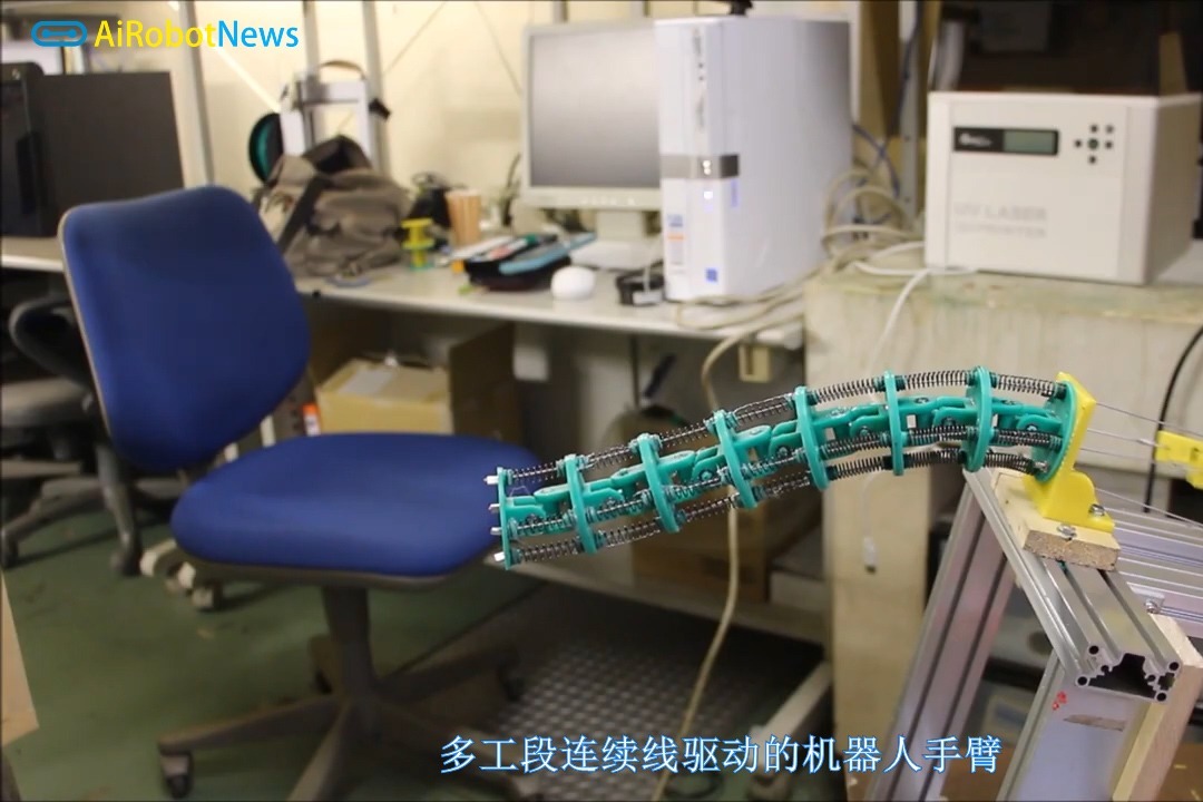 多工段连续线驱动的机器人手臂