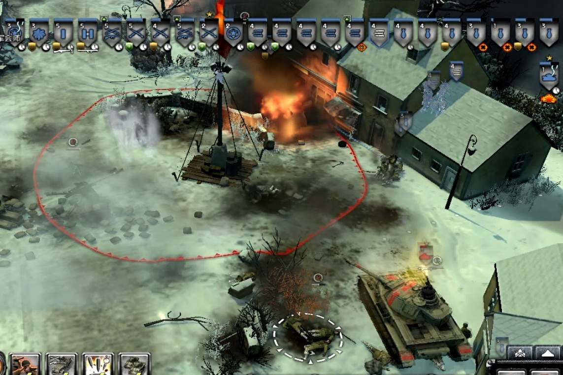 美军的一个小队被德军的一辆装甲坦克打的落花流水