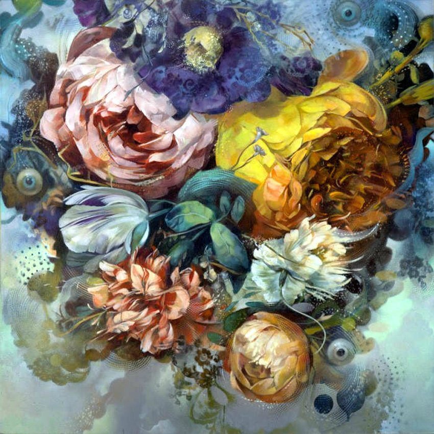 意大利象征主义画家梅洛布兰迪诺的油画花卉