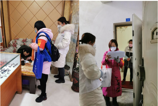 (小草社工参与社区疫情排查走访工作)