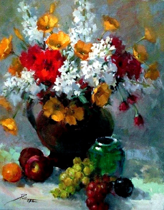 美国画家乔伊斯派克油画花卉作品选集