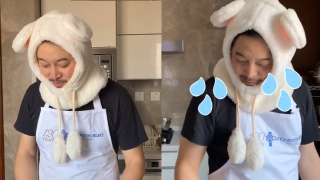 太好笑沙溢宅家做饭戴兔子头套原因竟是这样