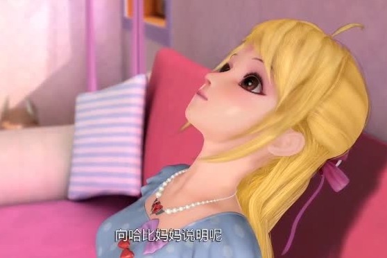 爱精灵乐吉儿和哈比讨论,妈妈突然出现说有事要商量