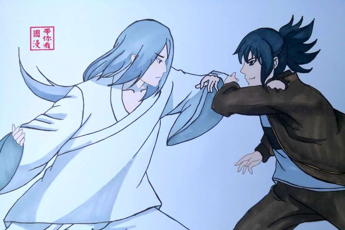 一人之下罗天大礁张楚岚对决张灵玉手绘打斗精彩场面