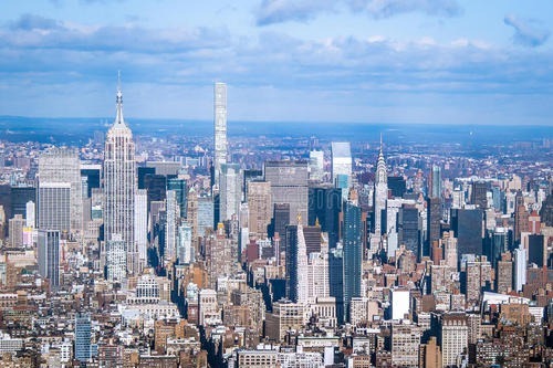纽约航拍——摩天大楼接近饱和的城市