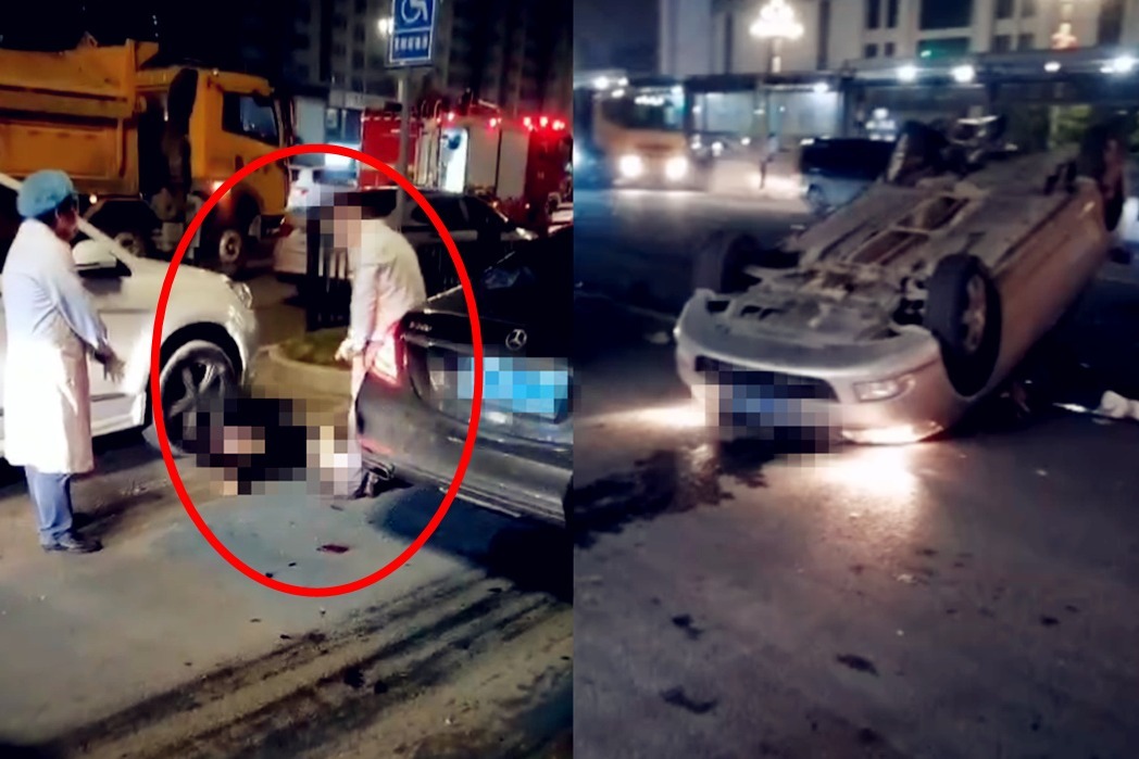 实拍：广州奔驰酒驾司机市区狂飙撞车 副驾驶女子当场身亡！