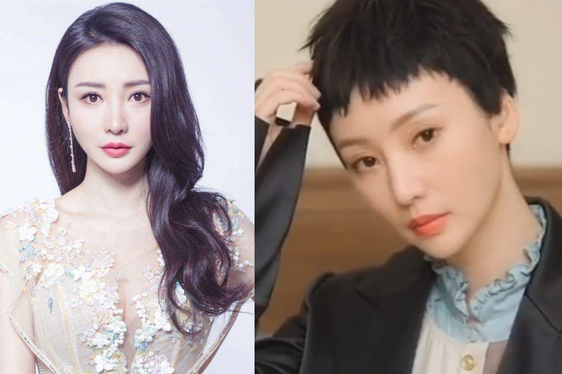 柳岩罕见晒短发造型，眼神自信气场十足，性感女神秒变精神小伙