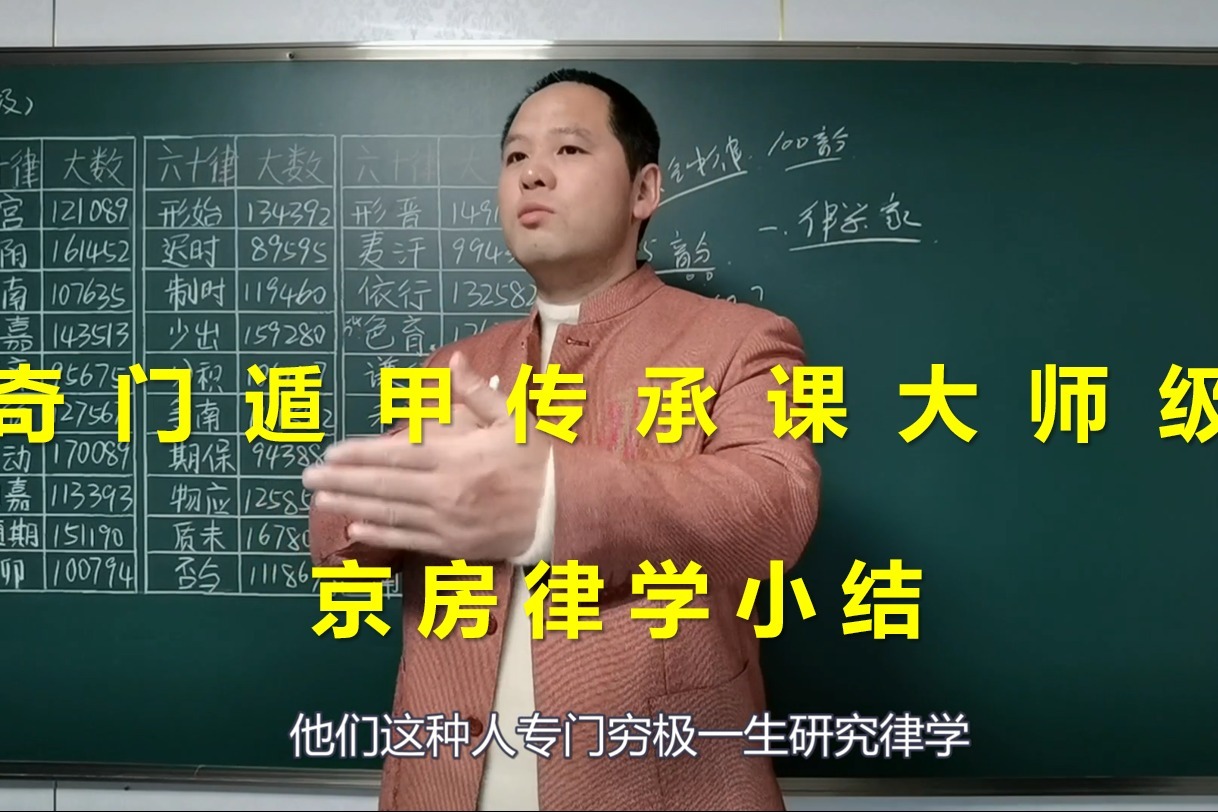 奇门遁甲传承课大师级！京房律学小结 | 带字幕