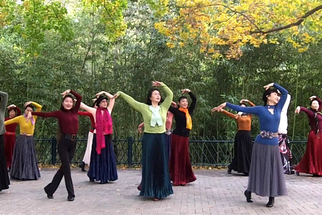 北京紫竹院相约舞蹈队苑晓红领舞《板蓝花儿开》