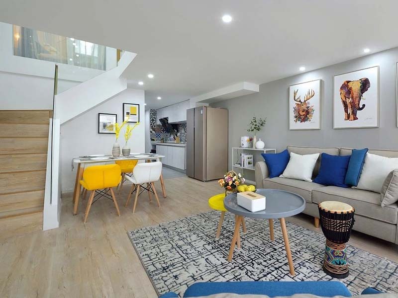 极家精装内部案例曝光:45平挑高loft,三个卫生间?两个衣帽间?